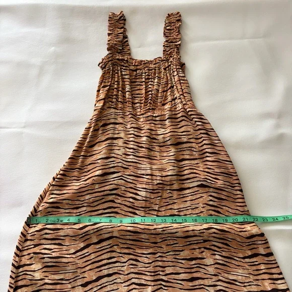 Faithfull The Brand St. Tropez Saint Midi Wilde Animal Print Dress Sz S - Picture 8 of 16